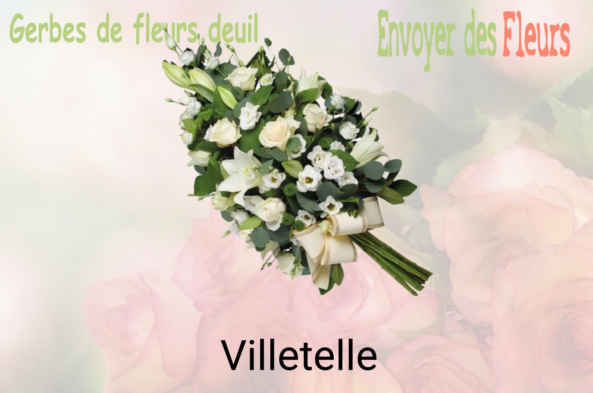 Gerbe de fleurs de deuil livrée à Villetelle